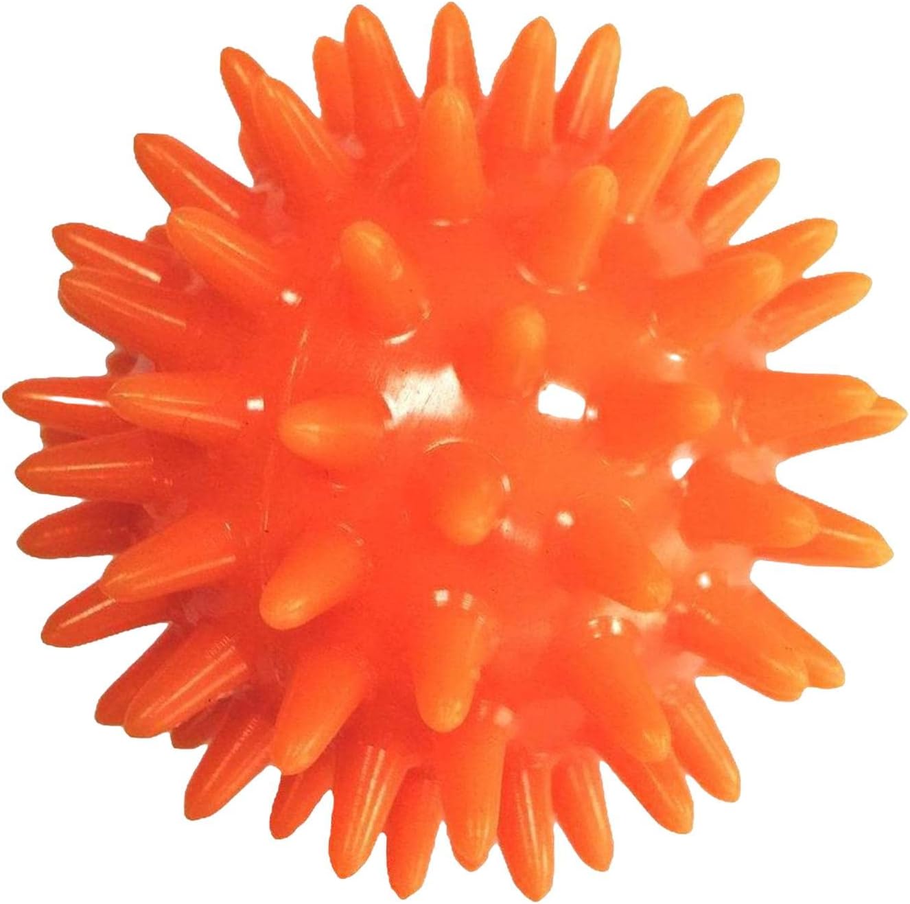 Esquirla Bola de masaje con pinchos, bola de ejercicio de 2.4 in de diámetro, tamaño de bolsillo, bola de masaje de pies, rodillo de masaje con púas