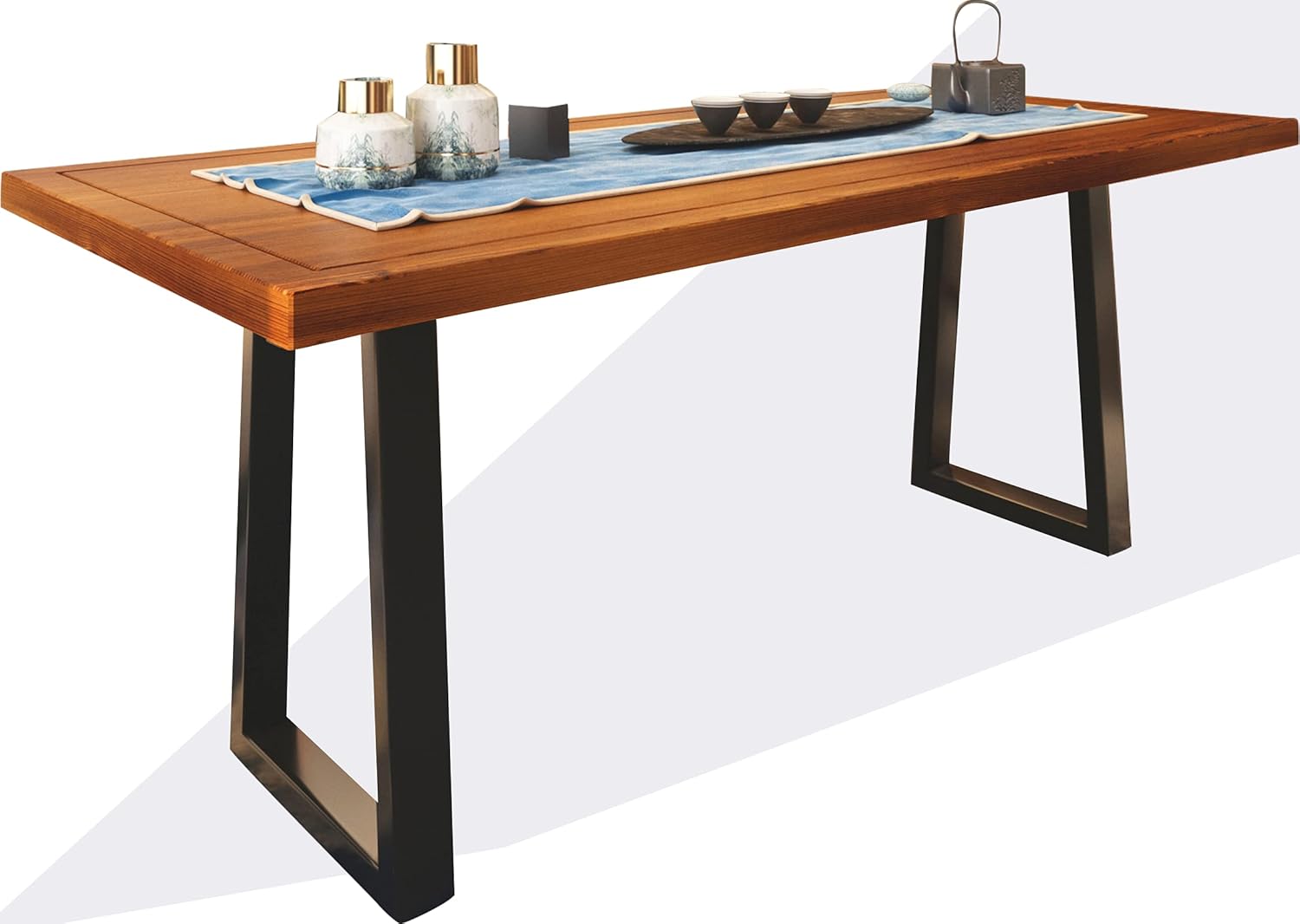 Patas de mesa de metal de 28 pulgadas de altura de 17.7 pulgadas de ancho, patas de escritorio resistentes, patas de muebles para mesa de comedor,