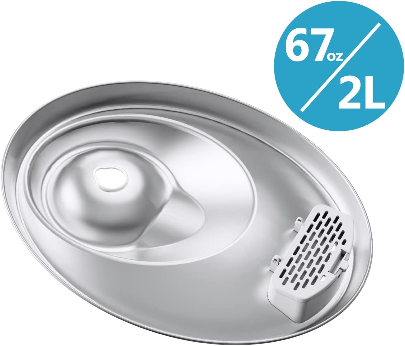 ORSDA Repuesto de fuente de agua Cat para D30 2L67oz (tapa)