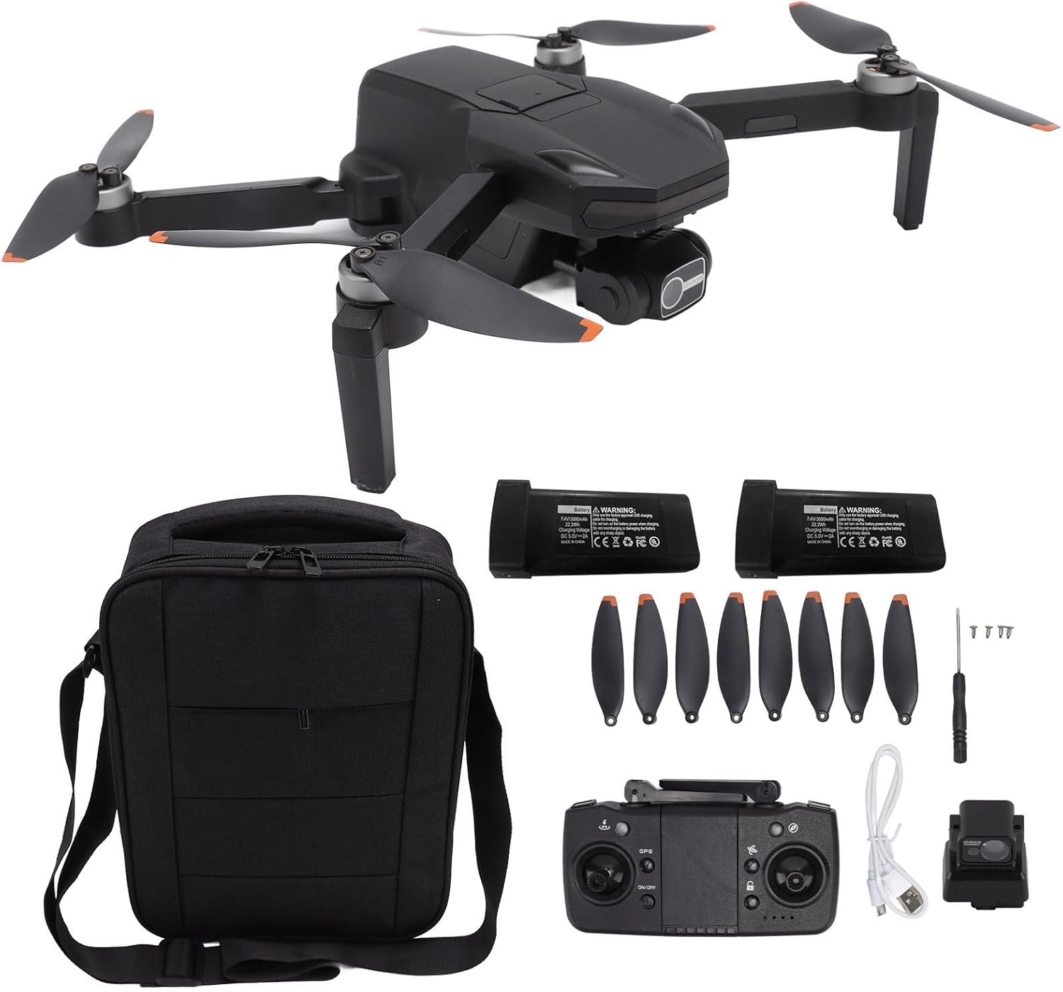 Dron GPS S135, dron sin escobillas para evitar obstáculos remoto negro para disparo panorámico para más de 14 (batería dual)