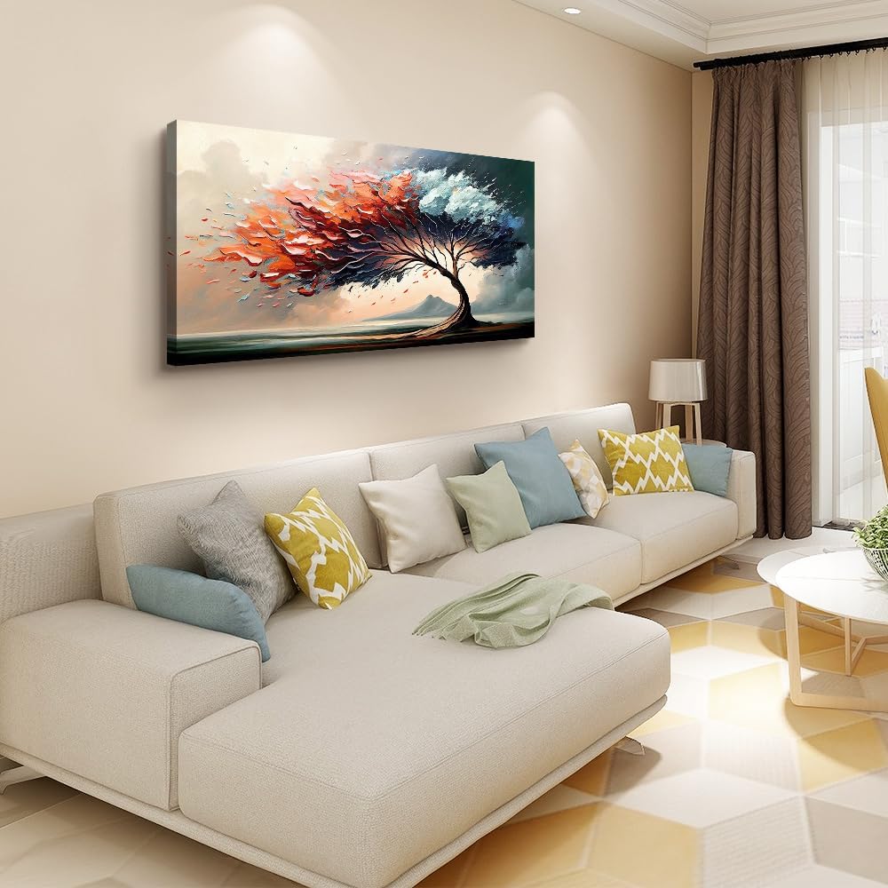 MHARTK66 Decoraciones de pared para sala de estar, lienzo, arte de pared para dormitorio, oficina, decoración abstracta de árbol, paisaje, pinturas