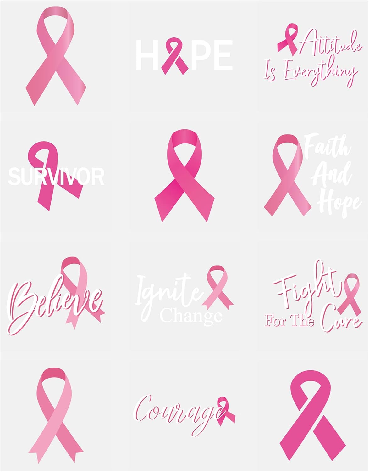 144 tatuajes de cinta rosa para concientización del cáncer de mama recuerdos de regalos para caminar, equipo de fútbol, correr, recaudación de fondos