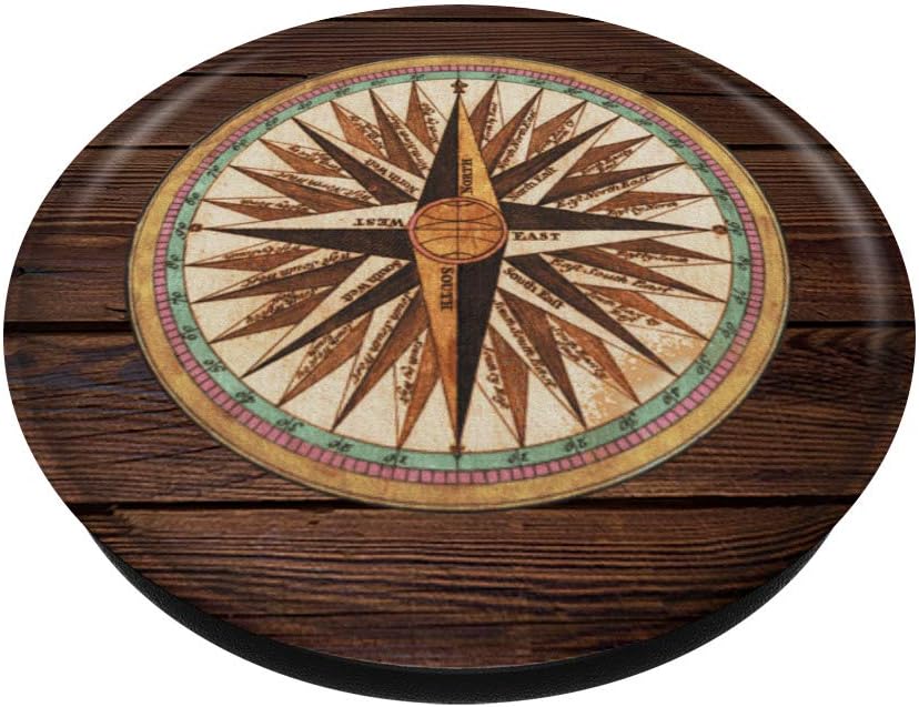 Brújula náutica vintage, con forma de PopSockets para teléfonos y tabletas