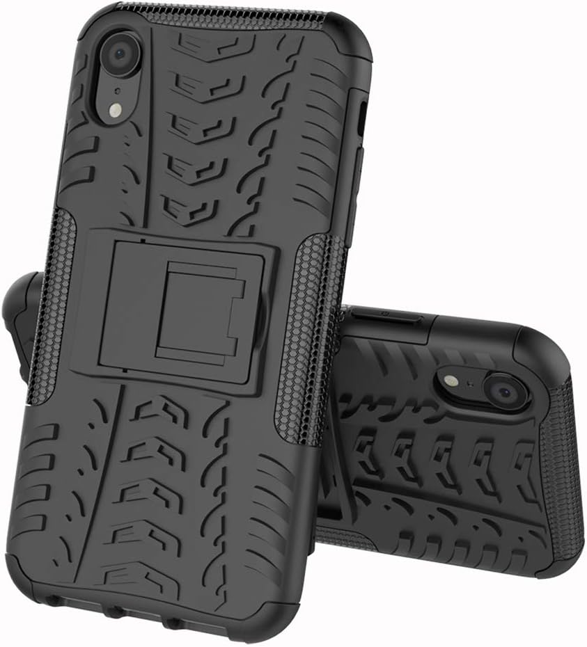 Asuwish Funda protectora para iPhone XR 6.1 con protector de pantalla de vidrio templado, híbrida, resistente, funda protectora para iPhone XR