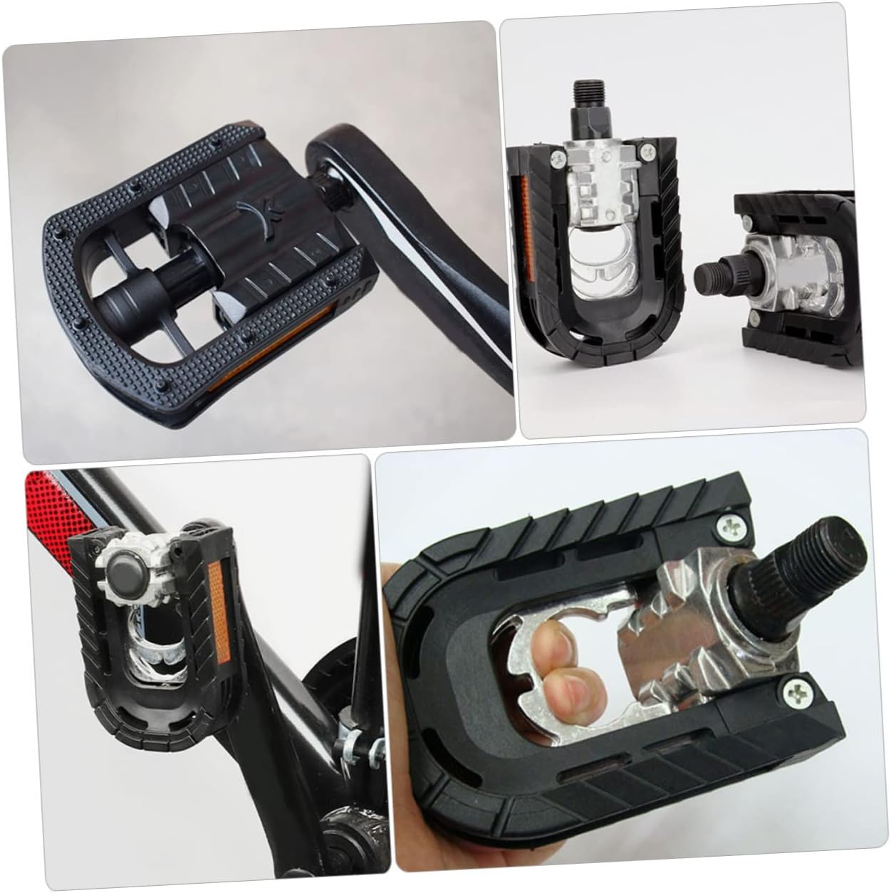 1 par de pedales plegables Accesorios Pedales de ciclismo planos Accesorios Plataforma Pedales planos Ciclismo Pedal Plano Plegable Pedales MTB