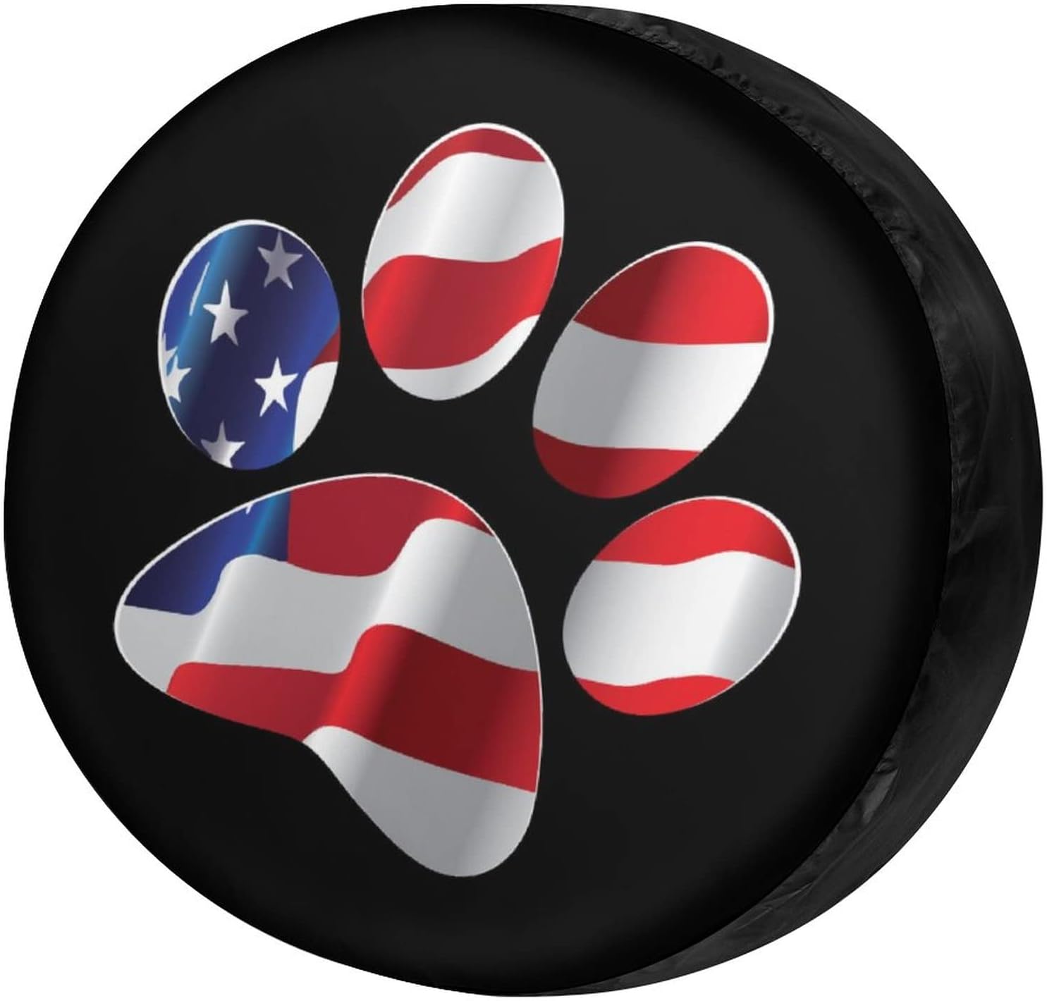Foruidea Paws – Cubierta de neumático de repuesto con bandera estadounidense a prueba de polvo, para remolque, RV, SUV y muchos vehículos de 13