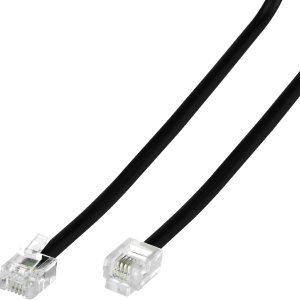 Conext Link Cable de extensión de teléfono modular RJ11 6P4C Cable de línea de cable de teléfono (100 pies, negro) (33222) Conext Link Cable de extensión de teléfono modular RJ11 6P4C Cable de línea de cable de teléfono (100 pies, negro) (33222)