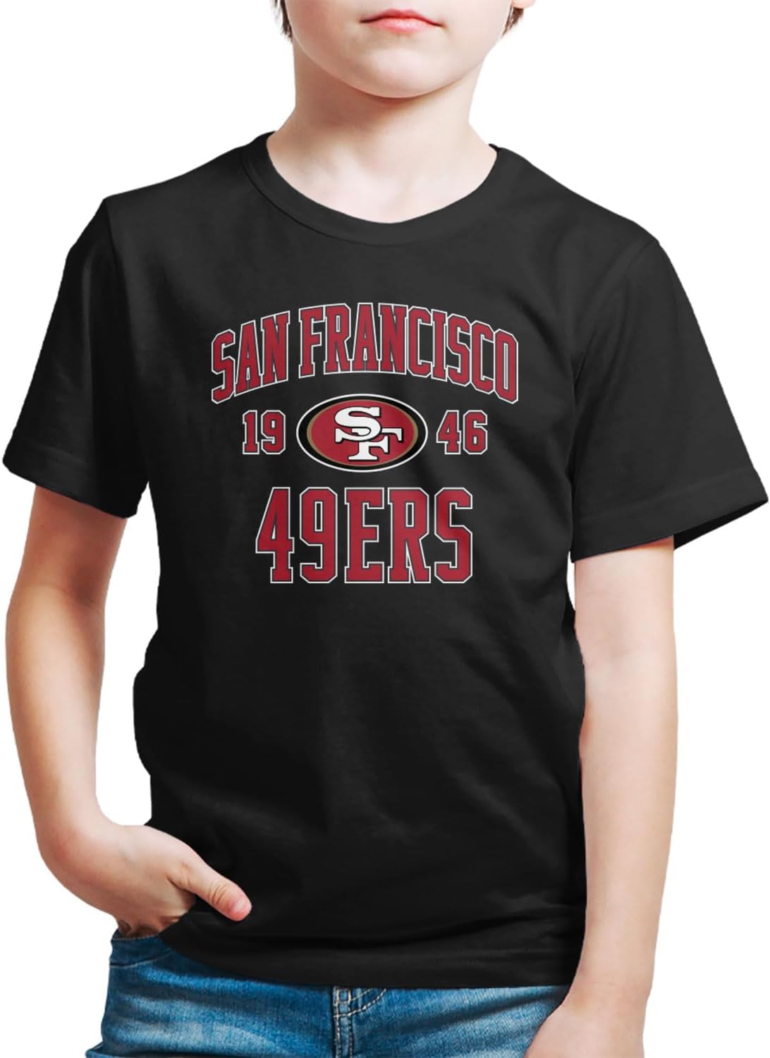 NFL – Established – Camiseta de manga corta para niños y niñas con licencia oficial