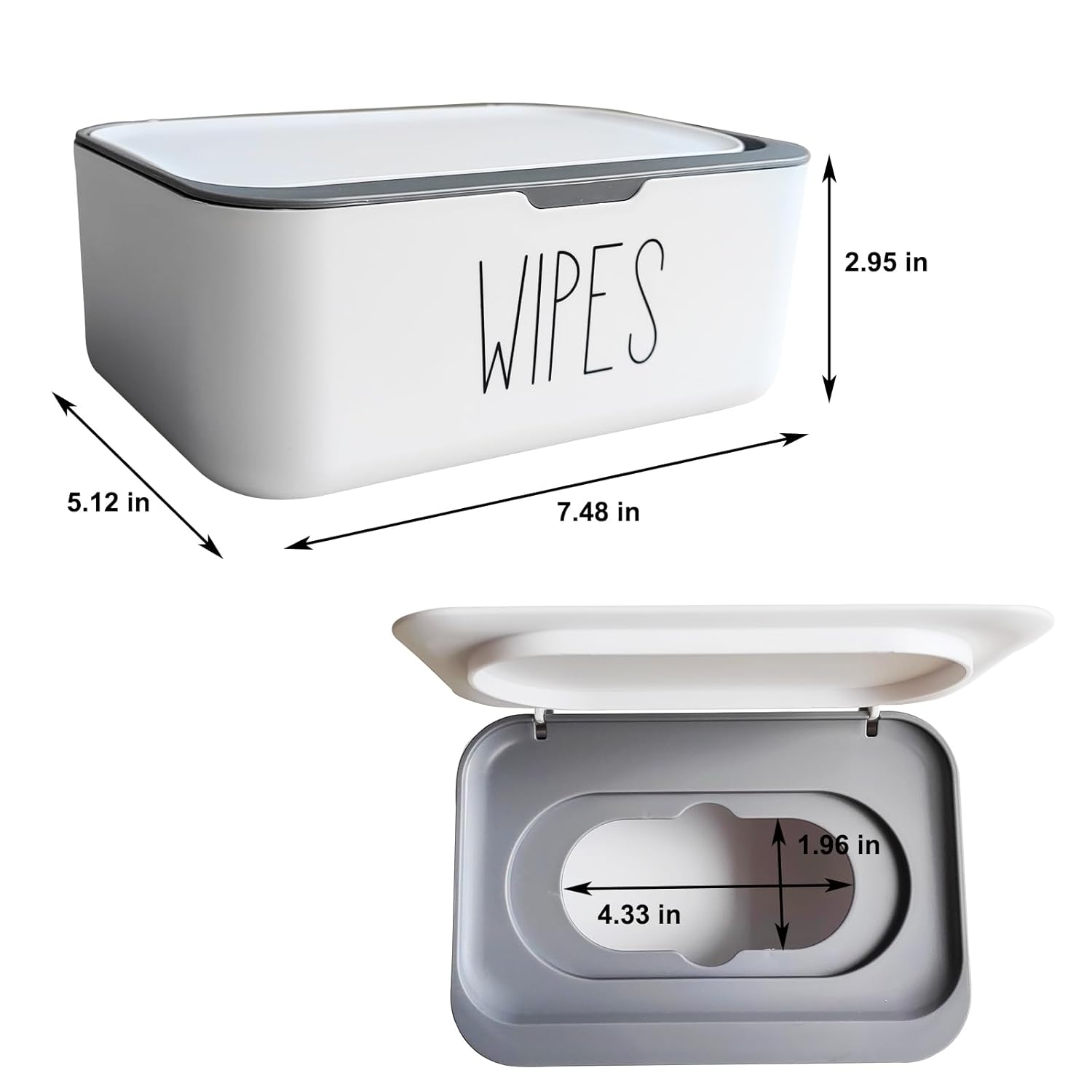 Dispensador de toallitas de bebé para baño, soporte de toallitas desechables, 7.48 x 5.12 x 2.95 pulgadas, caja de almacenamiento de toallitas