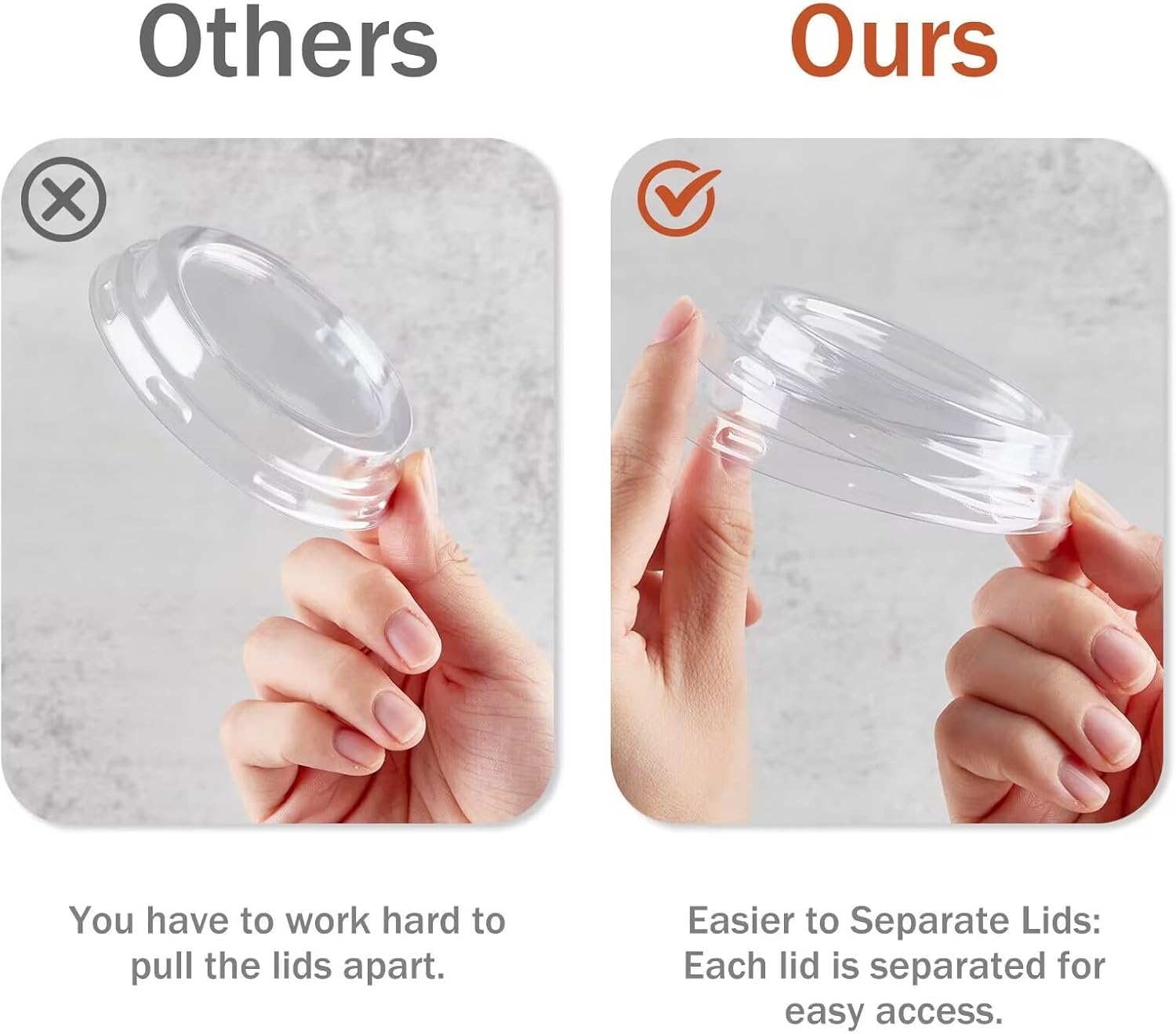 Qeirudu Paquete de 50 vasos de plástico de 6 onzas con tapas para postres, mini tazas de postre con cucharas, tazas redondas para servir yogur,