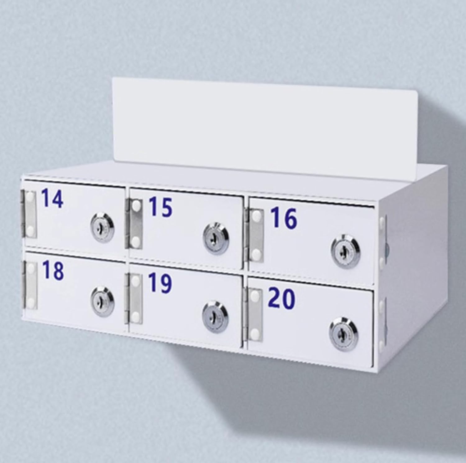Gabinete de almacenamiento acrílico para teléfonos celulares, caja de casillero para teléfono celular con cerraduras de puerta y llaves, caja de