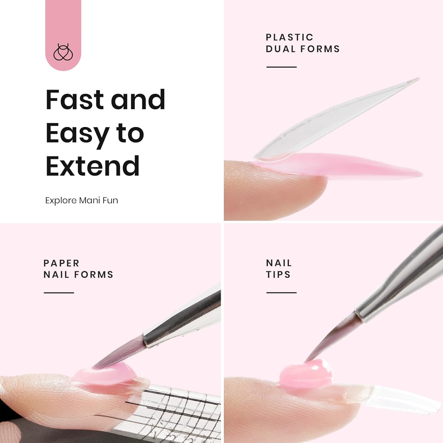 Beetles – Kit de gel de extensión de uñas de 12 colores, transparente, rosa, morado, marrón, purpurina neutra, kit de gel de extensión de uñas, gel