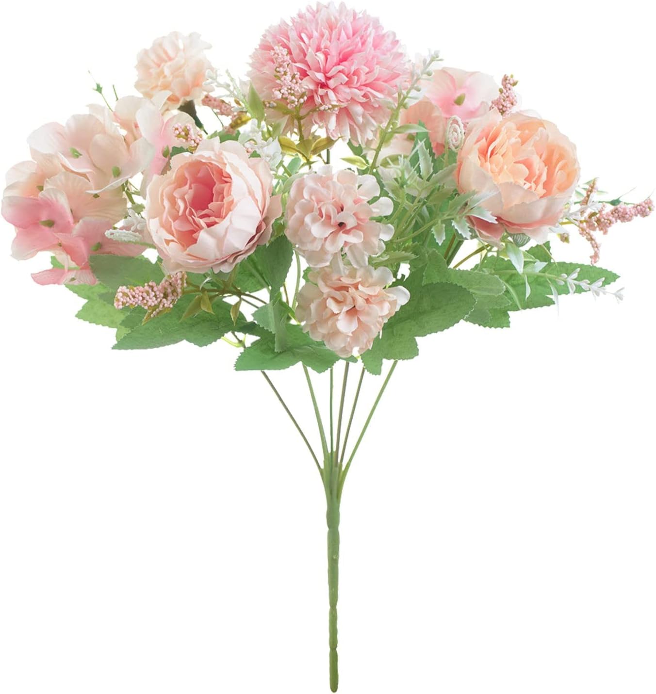 Scceatti Flores falsas para exteriores, flores artificiales de seda, rosas artificiales, ramos de boda de rosas de imitación, flores de seda, ramo