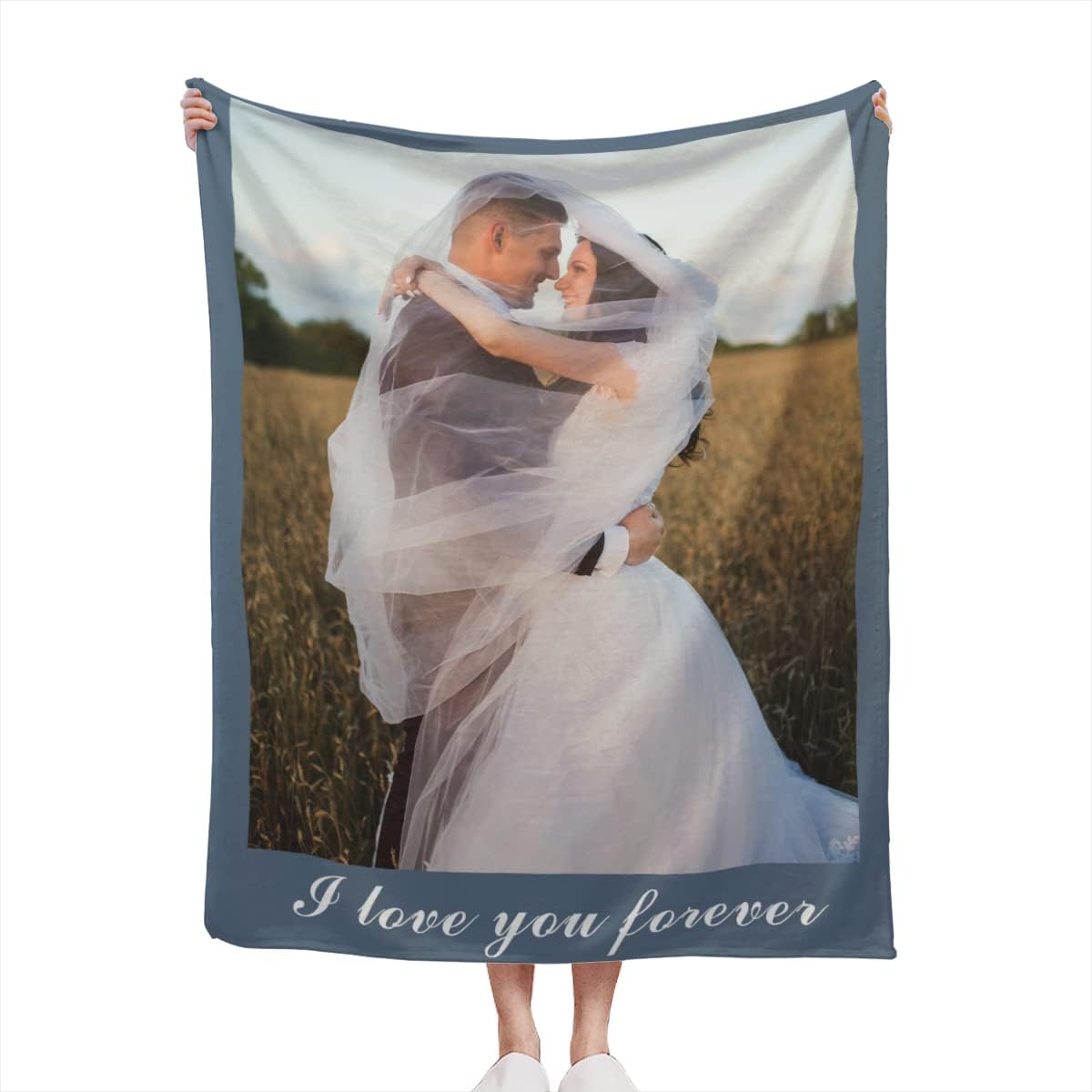 Manta personalizada con collage de texto fotográfico, mantas con imágenes personalizadas para papá, mamá, amiga, familia, Acción de Gracias,