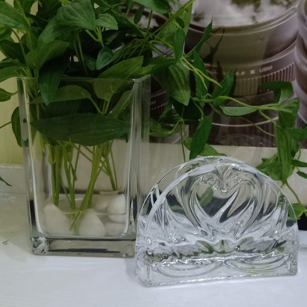 Servilleta de cristal transparente para servilletas, decoración de vajilla para cafetería, restaurante, bar, sala de estar, cocina (cisne)