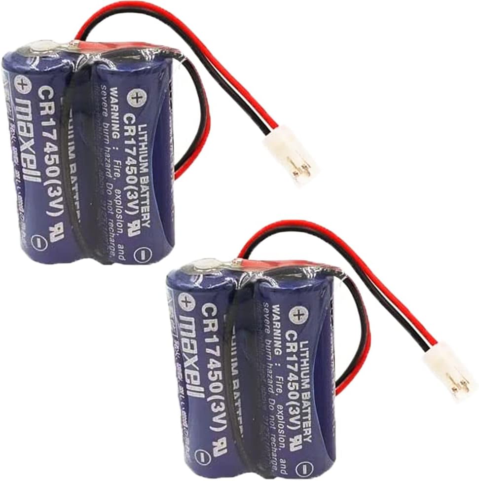 HMH – Paquete de 2 baterías CR17450-2WK27 3V 2600mAh D80UB016170 para batería Mazak 2CR17450