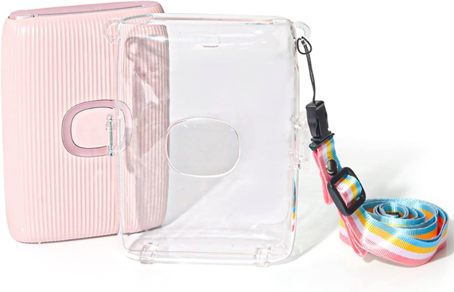 Ngaantyun Mini Link 2 Funda transparente para cámara Fujifilm Instax Mini Link 2 Smartphone Accesorios de impresora fotográfica PVC transparente