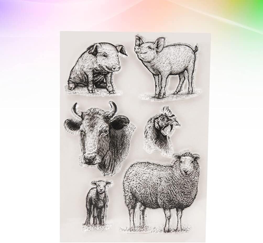 EXCEART Sello de silicona lindo animal sello postal Ilustración hacer accesorios Animal Sello hacer álbumes de recortes, sello de finalización de