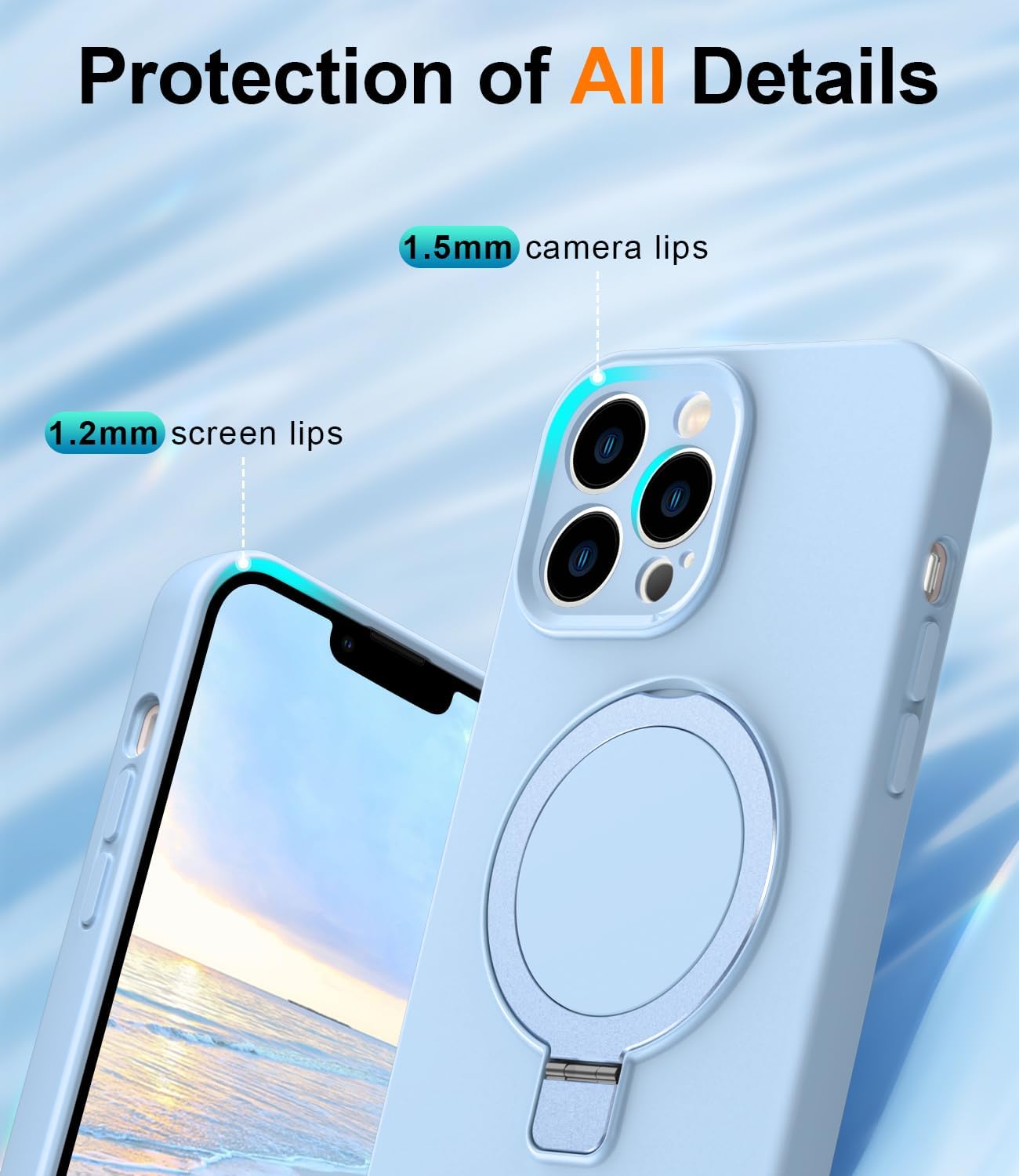 PIXIU Funda magnética para iPhone 13 Pro Max compatible con MagSafe, silicona líquida suave a prueba de golpes, funda para iPhone 13 Pro Max con