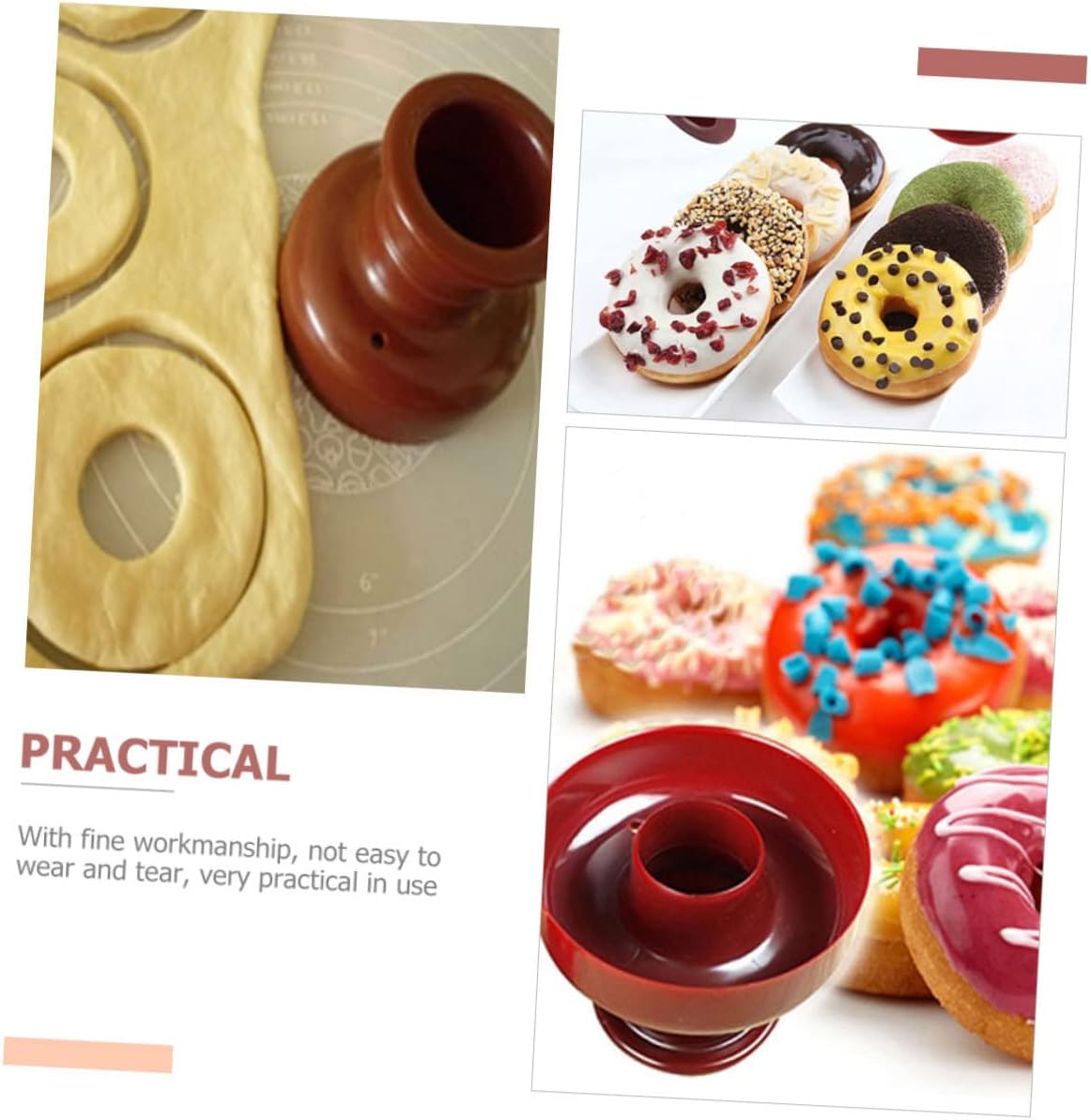 JOINPAYA Molde para hacer donas, moldes para hacer donas, moldes para tartas, plantillas de galletas, decoración de pasteles, molde para hornear,