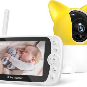 VAVSEA Monitor de bebé, pantalla LCD de 5 pulgadas, monitor de video de bebé 1080P con cámara y audio, alcance de 1000 pies, VOX, visión nocturna, VAVSEA Monitor de bebé, pantalla LCD de 5 pulgadas, monitor de video de bebé 1080P con cámara y audio, alcance de 1000 pies, VOX, visión nocturna,