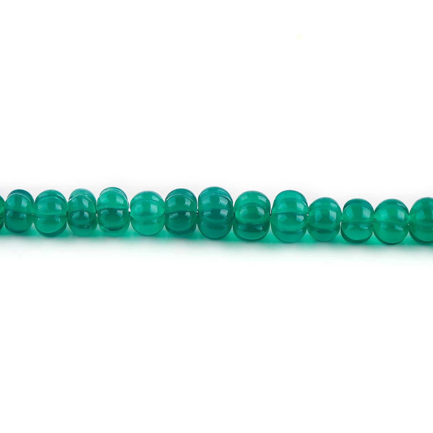 InfinityGemsArt Green Onyx Stone Bracelet for Women Gemstone Carved Flower Birthstone, Natural Gemstone Beads, Dainty Handmade Jewelry, Chakra