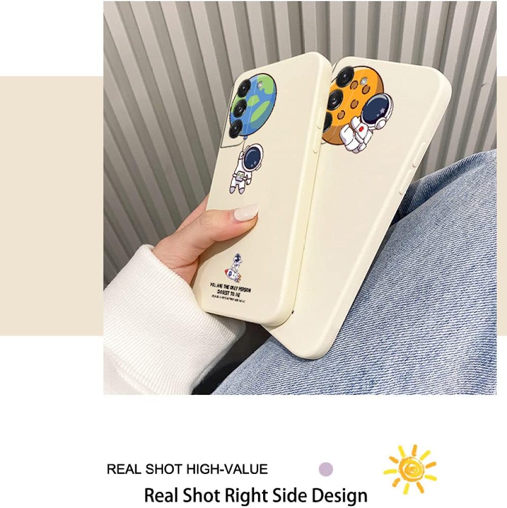 Funda de astronauta linda para Xiaomi para Redmi Note 10 9 8 11 Pro Plus 10S 9S 9T 8T 9C Mi 11T Poco X3 NFC M4 M3 F3 Cubierta de silicona líquida,
