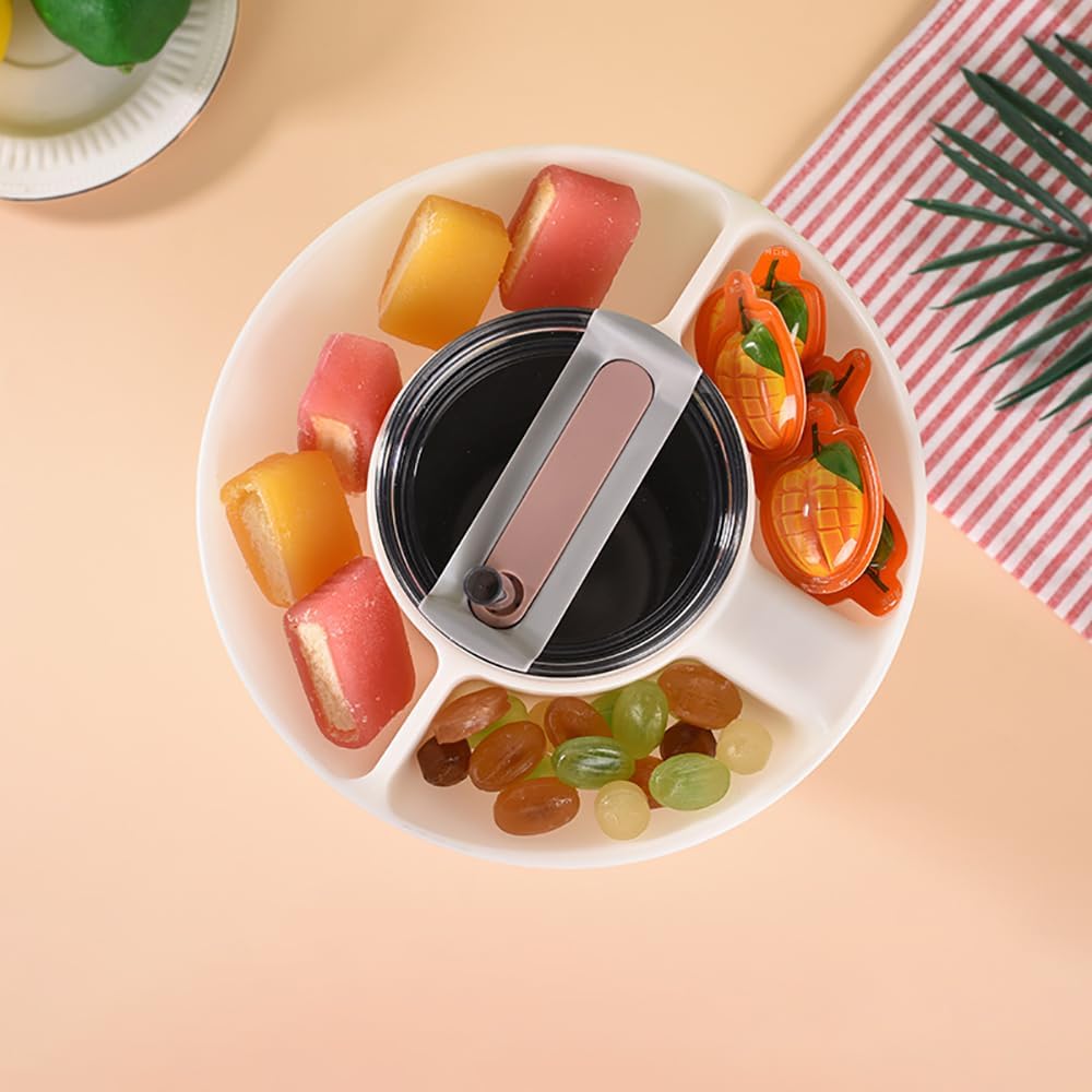 Tazón para aperitivos Stanley de 40 onzas con asa, bandeja de aperitivos compatible con Stanley Cup de 40 onzas, anillo reutilizable para accesorios