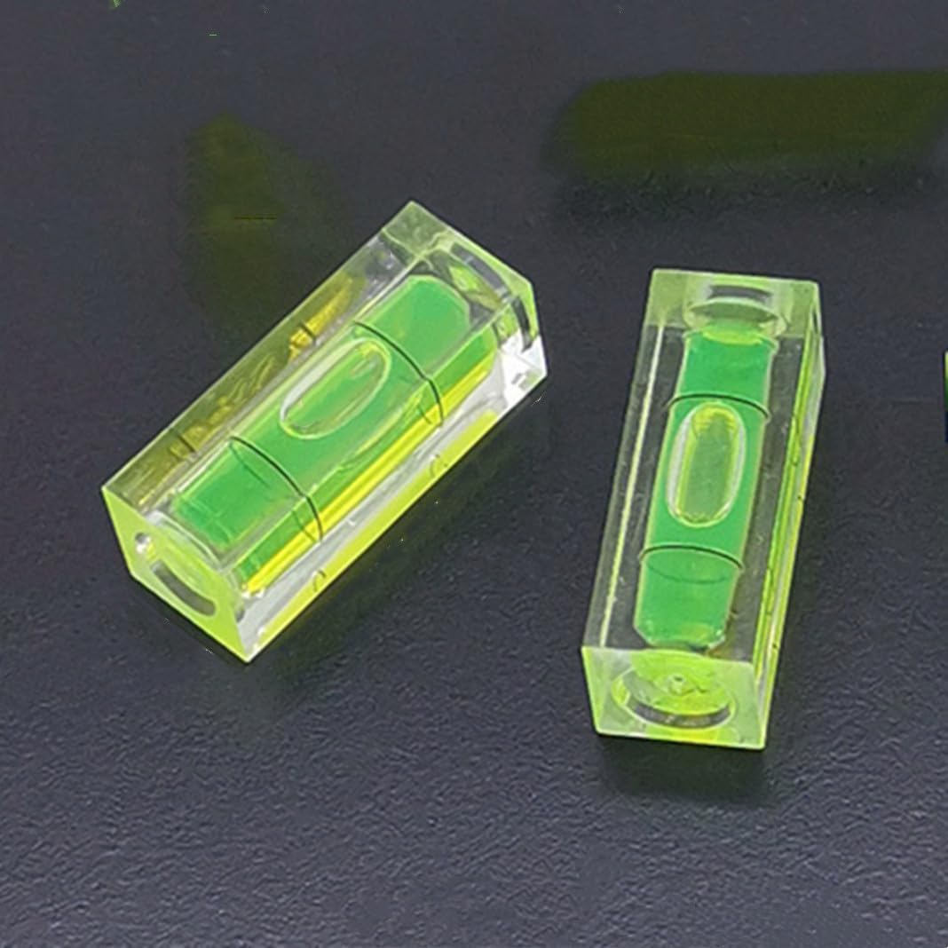 4 unids de alta precisión mini nivel burbuja 1.575×0.591×0.591 in pequeños niveles de burbuja burbuja burbuja única línea horizontal herramientas de