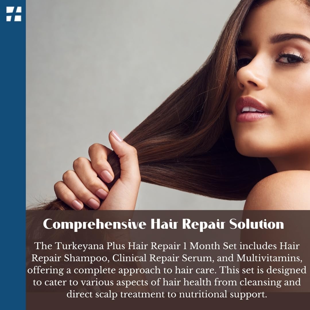Suero de reparación de cuidado de Clinic, multiusos, champú para pérdida de cabello X paquete de 1 mes, acondicionador, kit de tinte para el