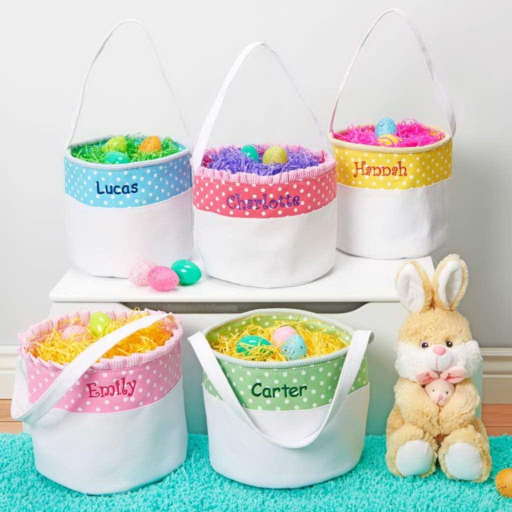 Cesta de Pascua personalizada suave y ligera (morado)
