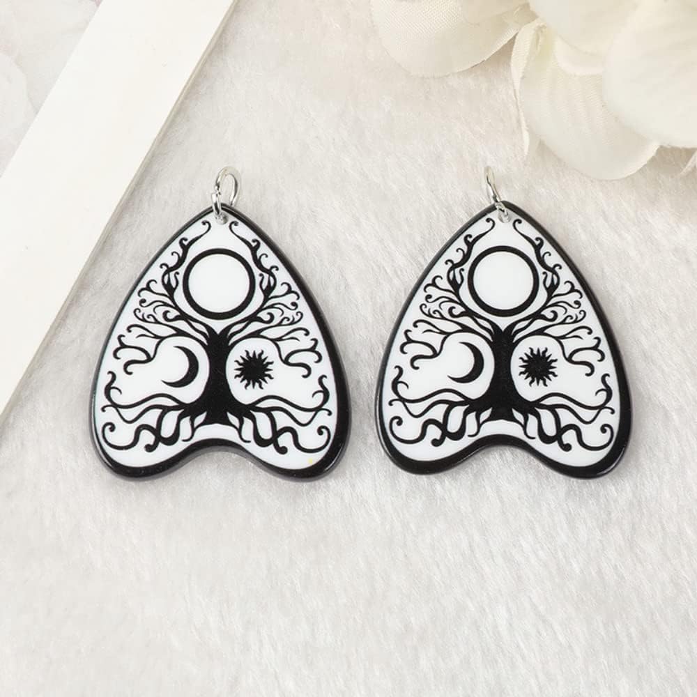 8 Uija Dijes de tablero acrílico colgante sol luna magia adivinación joyería hallazgos para pendientes collar bricolaje, Acrílico Zinc, No es una