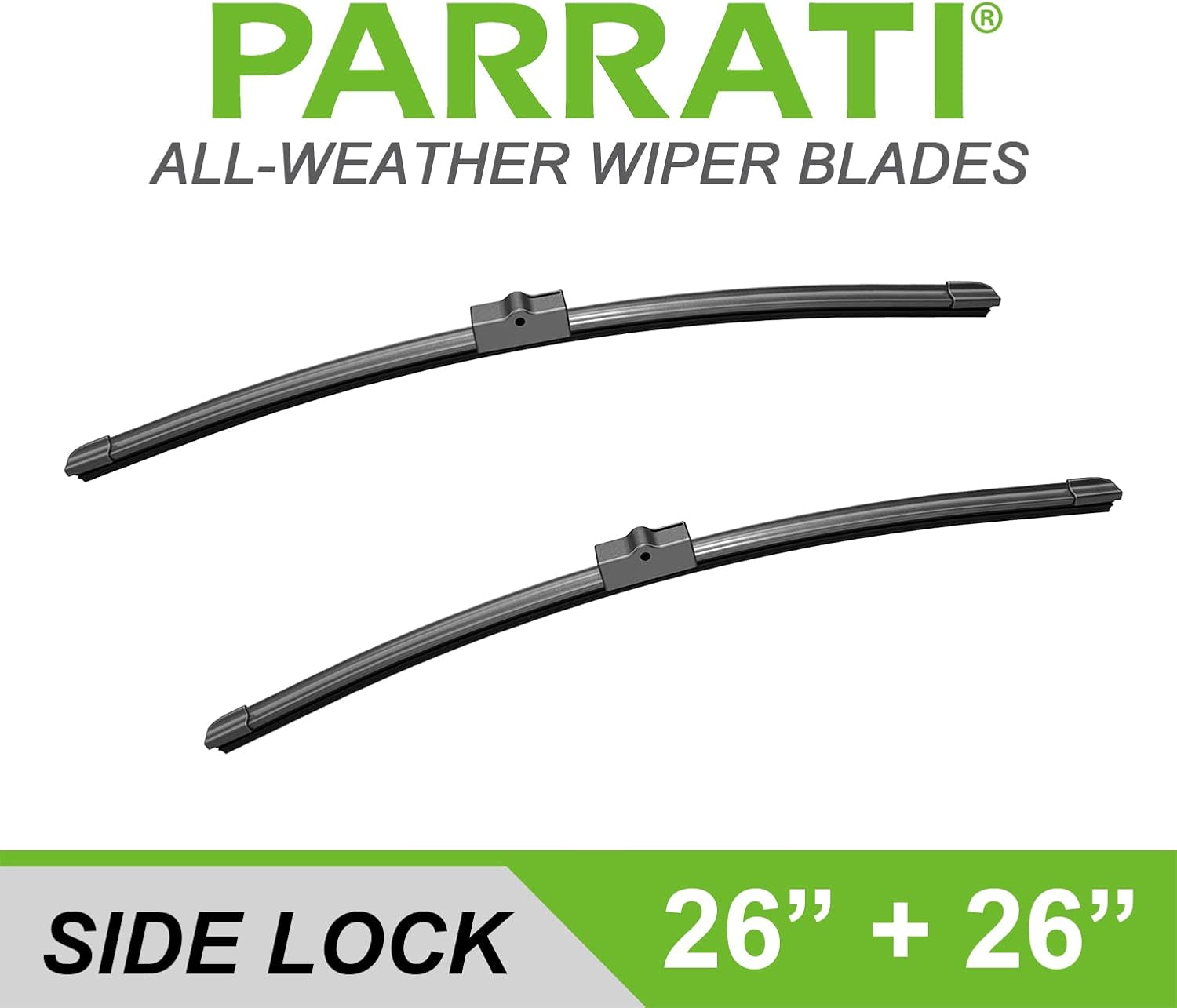 PARRATI Limpiaparabrisas de alta calidad de 26 y 26 pulgadas, para todas las estaciones, con limpiaparabrisas trasero, de repuesto para Mercedes