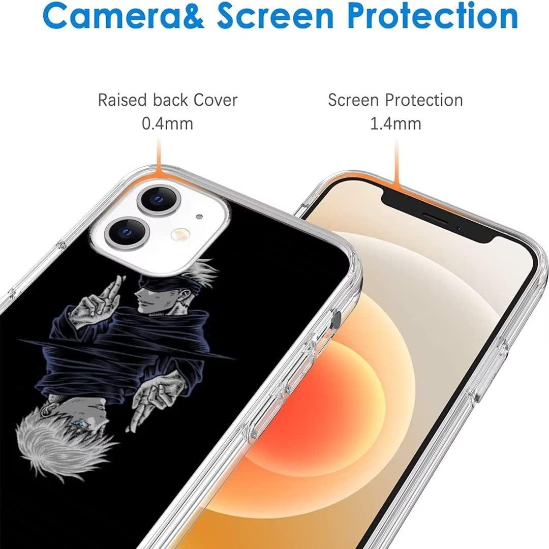 Japan Cool Satoru – Funda para teléfono compatible con iPhone 13 Mini, funda Gojo Anime de silicona Kaisen a prueba de golpes