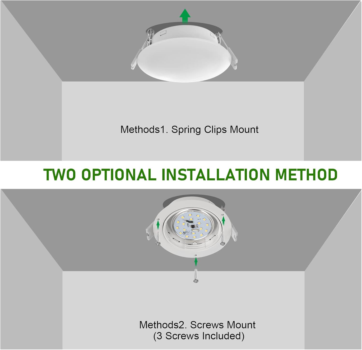 Luz LED de techo empotrable para caravana de 4.5 pulgadas DC12V, luz de gabinete iluminación interior para caravana, caravana, remolque, barco,