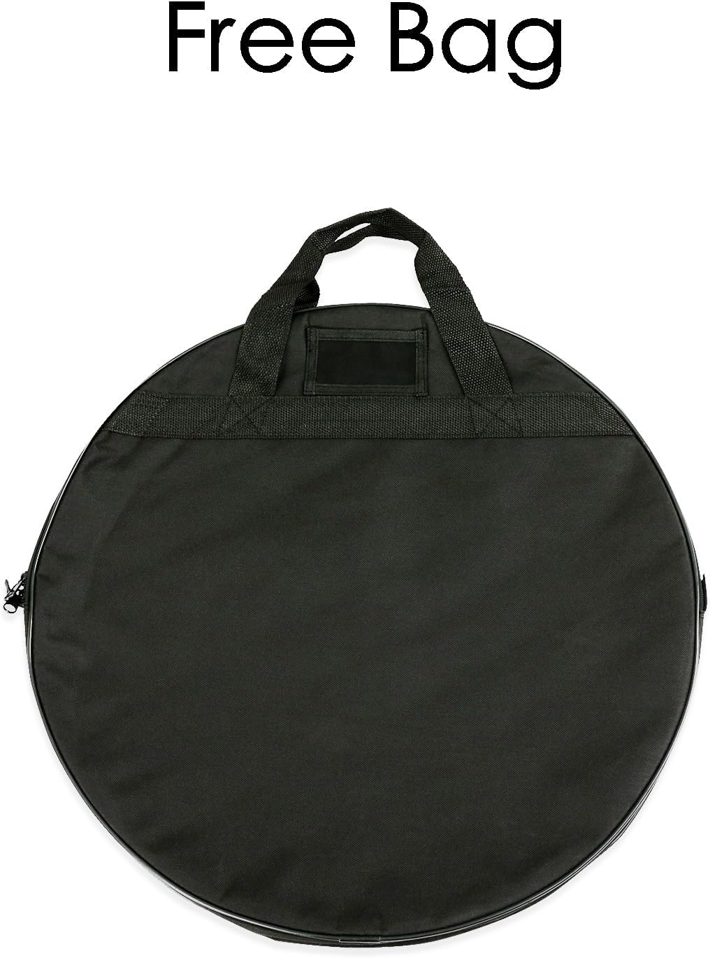 Paquete de platillos de bajo volumen, juego de platillos silenciosos de 14, 16, 18, 20 pulgadas (5 piezas, negro)  Bolsa de platillos incluida