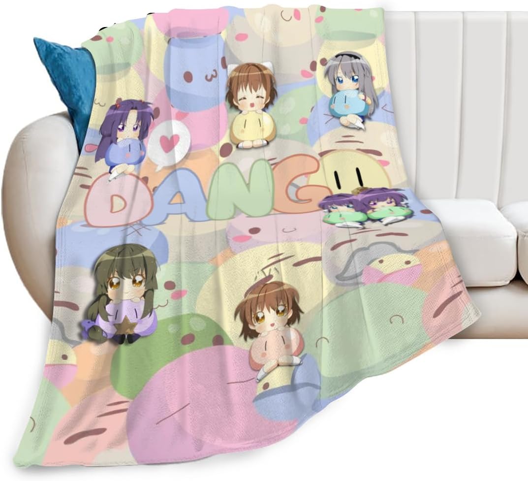 Clannad Dango – Manta de forro polar súper suave de 40 x 30 pulgadas, franela de microfibra mullida, acogedora y cálida para sofá, cama