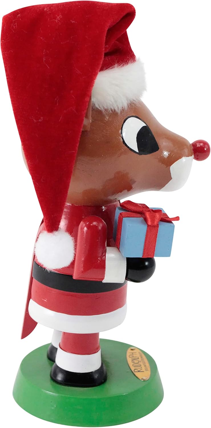 Dan Dee Rudolph The Red-Nosed Reindeer  Cascanueces de Rudolph de 8.5 pulgadas  Decoración navideña oficial y coleccionable, marrón