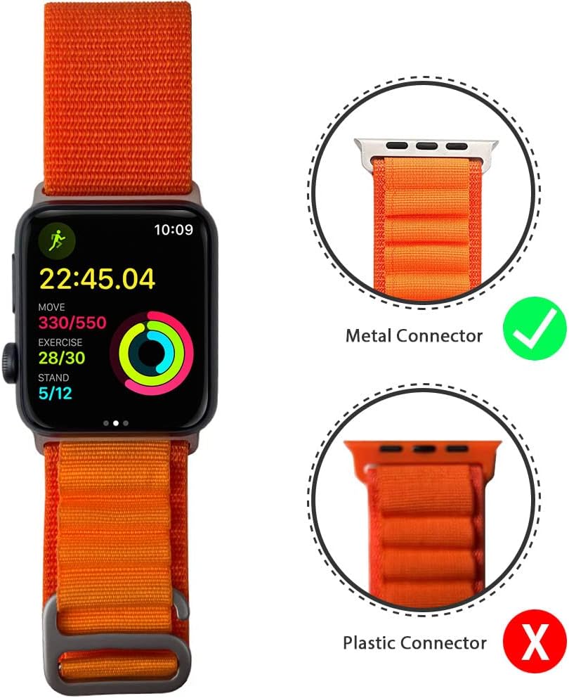 IFCASE Brazalete de nailon para Apple Watch de 1.929 in 1.772 in 1.732 in 1.654 in 1.614 in 1.575 in 1.496 in iWatch Series Ultra 8 7 6 5 4 3 2 SE