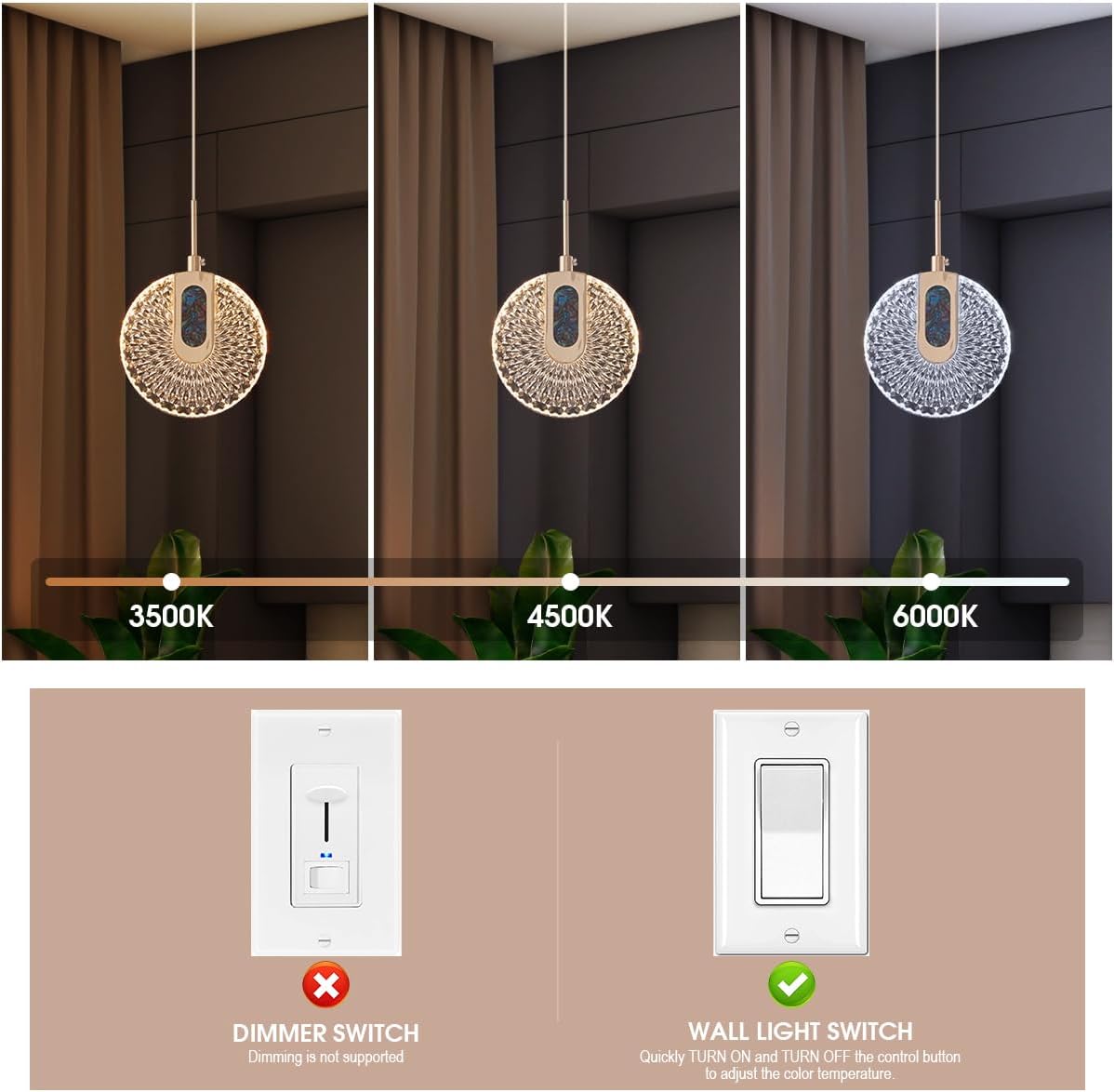 Lámparas colgantes redondas de acrílico, lámparas colgantes ajustables, iluminación colgante para cocina, isla, comedor, sala de estar, dormitorio,