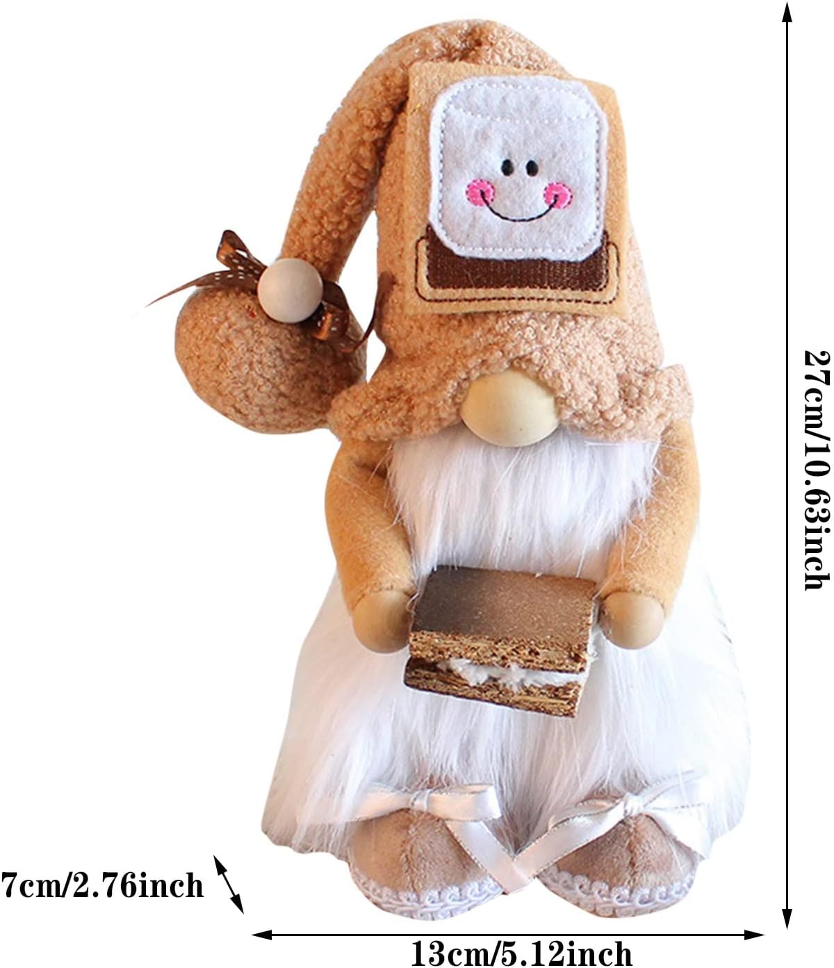 FRAKYEN Muñeca de tela de Papá Noel de Navidad, gnomo, sin rostro, regalo de muñeca de felpa sin rostro, muñeca de pie, muñeca decorativa para el