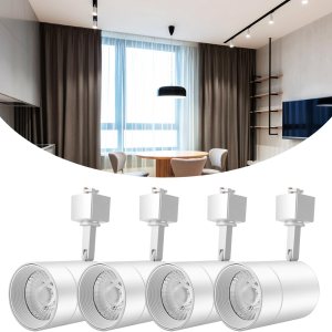 ALAMPEVER Cabezales de iluminación LED para pista J Track, accesorios de iluminación regulables de pista de techo para arte de pared, luz de pista ALAMPEVER Cabezales de iluminación LED para pista J Track, accesorios de iluminación regulables de pista de techo para arte de pared, luz de pista