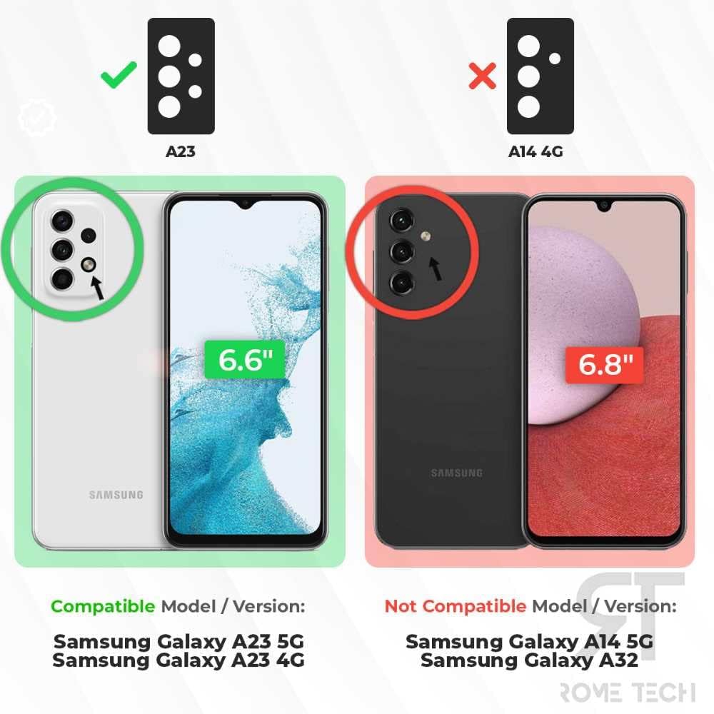 Rome Tech Funda con clip para cinturón para Samsung Galaxy A23  Galaxy A23 5G de doble capa a prueba de golpes con soporte – Funda resistente para