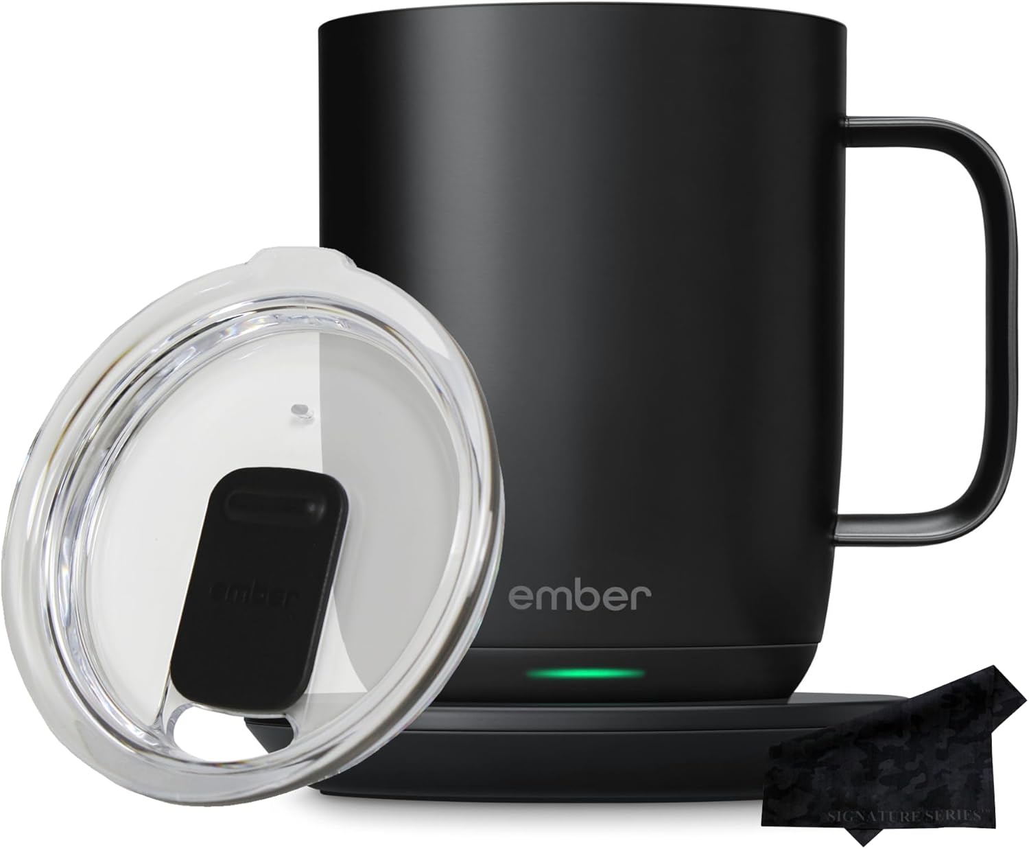Ember – Taza inteligente con control de temperatura de 2, 14 onzas, color negro, 80 minutos de duración de la batería, taza de café calentada