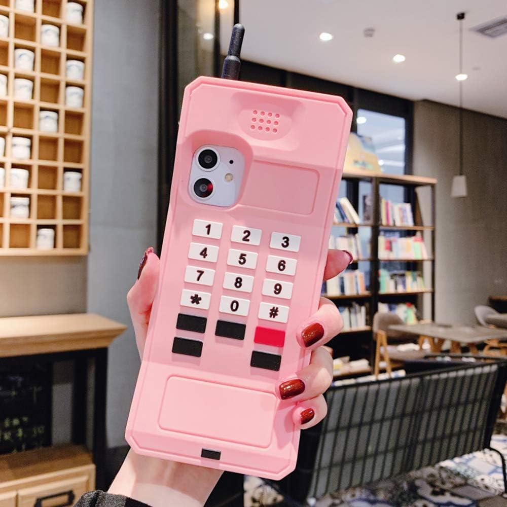 UnnFiko Funda de silicona 3D compatible con iPhone 14, retro clásica, creativa, de goma suave, funda protectora gruesa y divertida (retro para