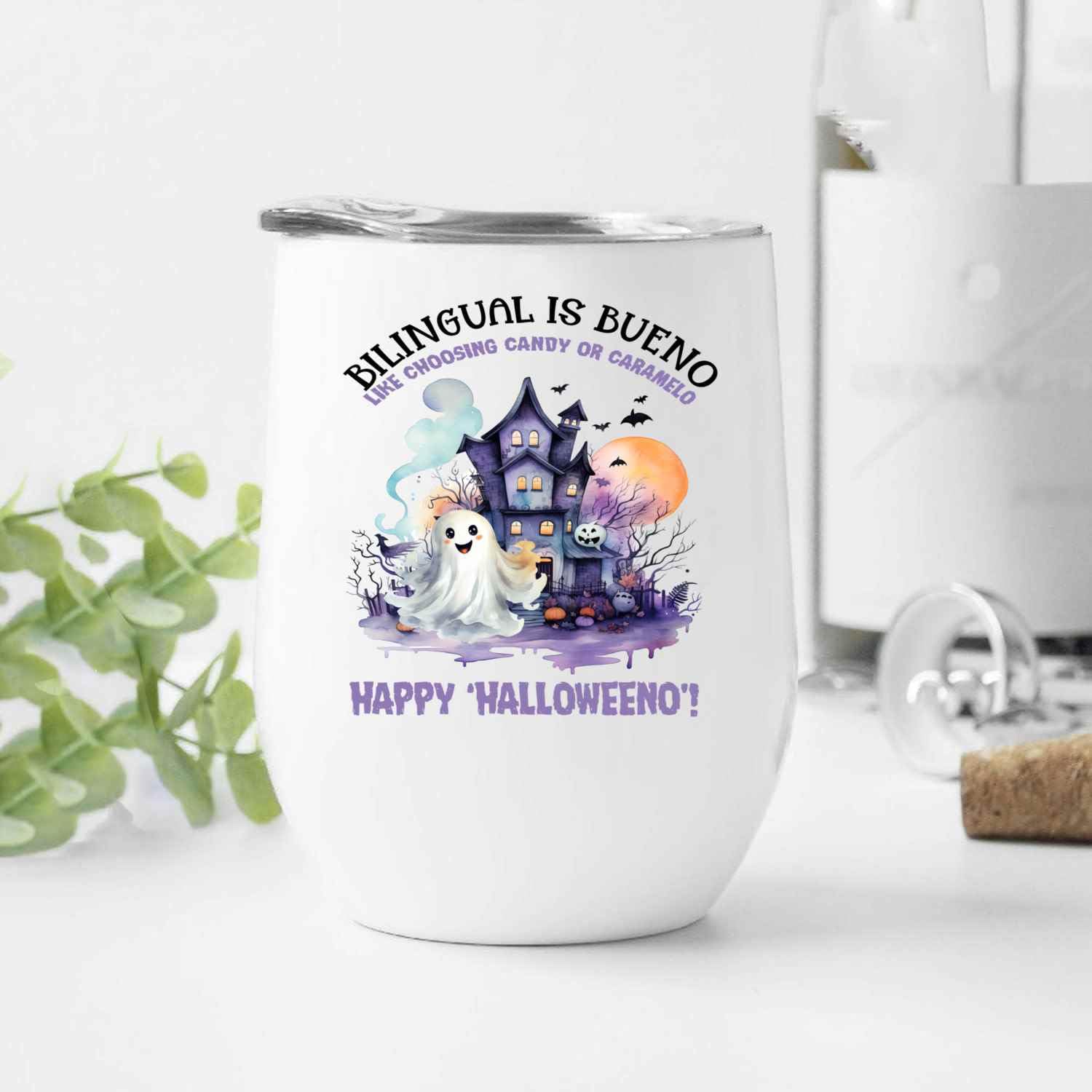 Funny Gift Colorful Unique Gifts for Halloween – Bilingual Is Bueno Like Choosing Candy or Caramelo Happy ‘halloweeno’, Add Some Fun To Your