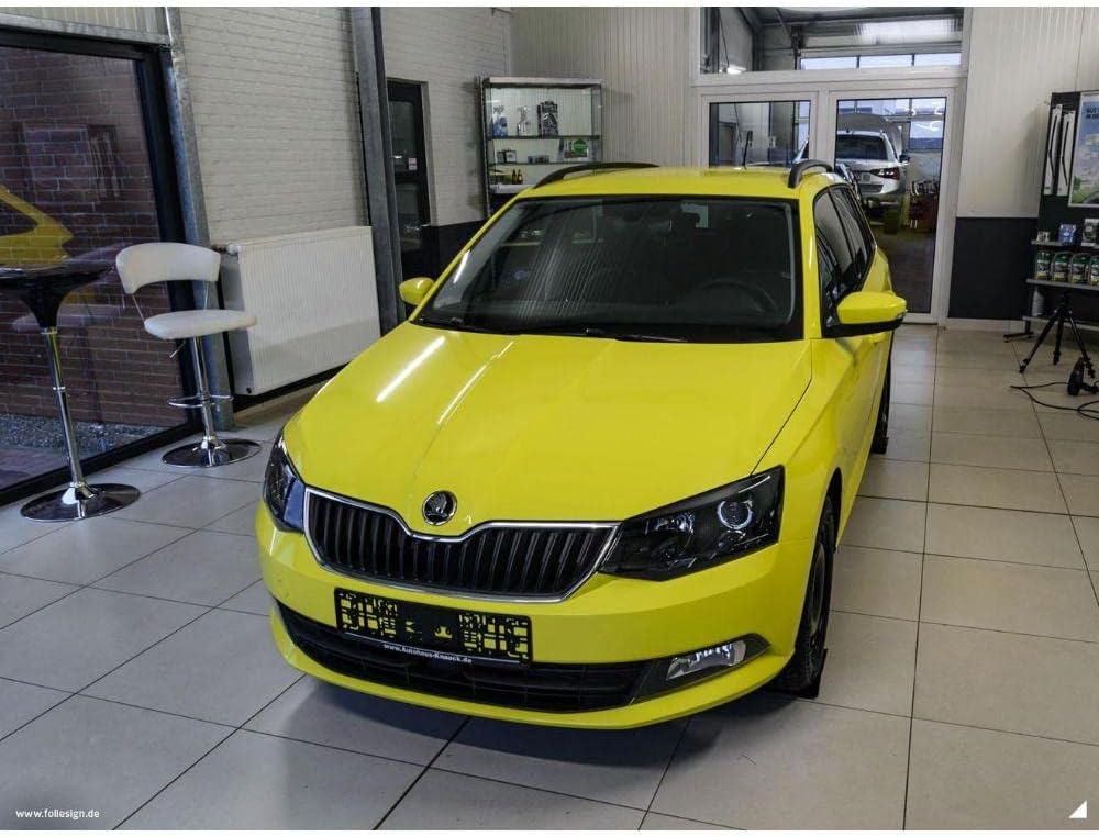 Avery SW900 – Rollo de envoltura de coche amarillo brillante ambulancia  236-O  (Muestra de 3 x 5 pulgadas)  Envoltura de vinilo automotriz para