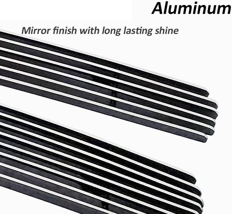 Inserto de rejilla cromada para Chevy Silverado 1500 2007-2013 Front Billet Grill Inserts Cover Guard Replament 2pcs Aluminio 08 09 10 11 12