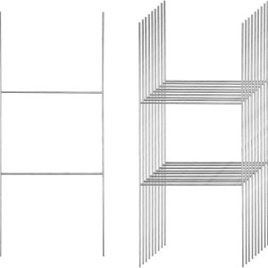 10 estacas para letreros de patio, marco de 16.5 x 7 pulgadas, estacas de alambre resistentes para patio, estacas de metal para carteleras, soportes 10 estacas para letreros de patio, marco de 16.5 x 7 pulgadas, estacas de alambre resistentes para patio, estacas de metal para carteleras, soportes