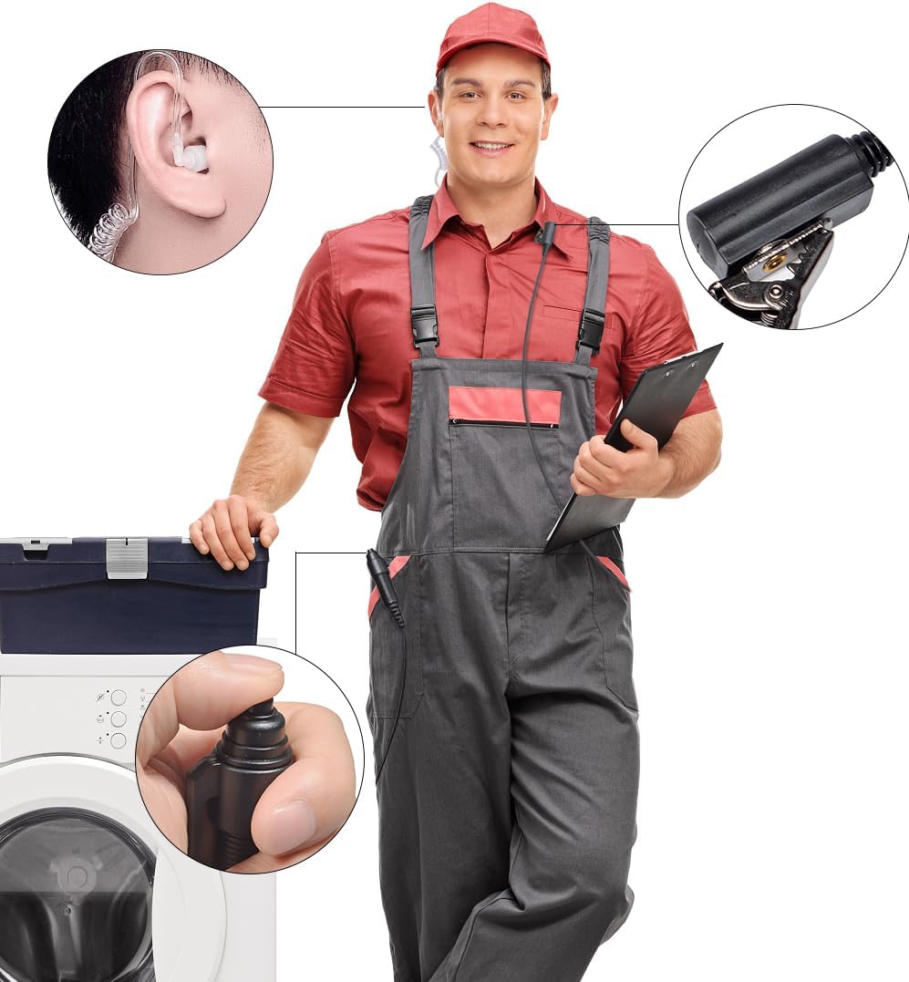 Auriculares Walkie-Talkie, tres cables de tubo acústico con PTT para radio bidireccional Motorola XPR6350 XPR6550 XPR7550 APX 4000 6000 7000 HT